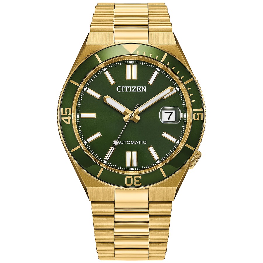 Citizen Automatic Promaster Diver in Gold mit grünem Zifferblatt bei Juwelier bouz