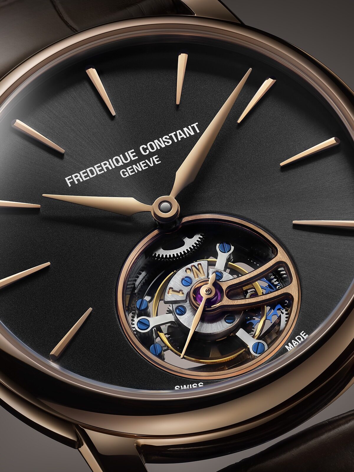 Frédérique Constant Classics Tourbillon Manufacture Uhrwerk Detailansicht bei Juwelier bouz