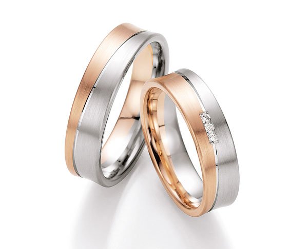 Meisterschmuck Eheringe Bicolor Paar bei Juwelier bouz