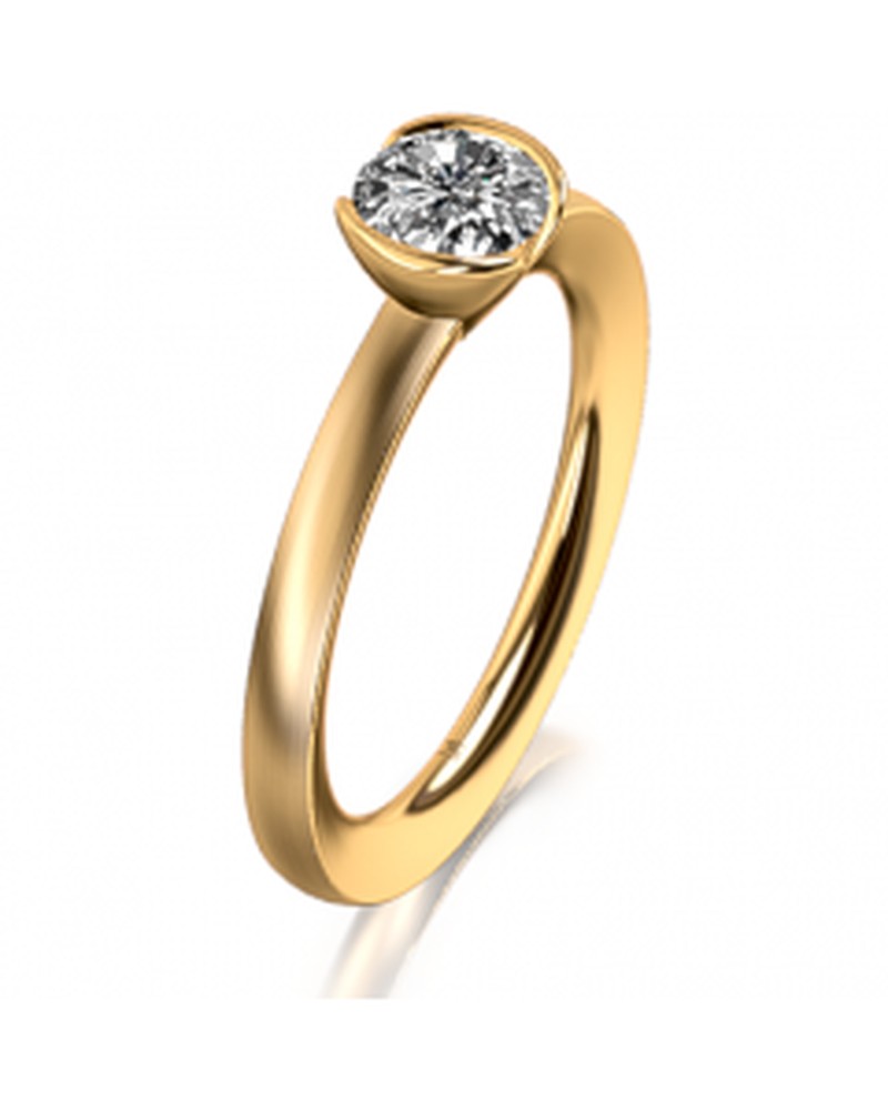Meisterschmuck Verlobungsring in Gelbgold bei Juwelier bouz