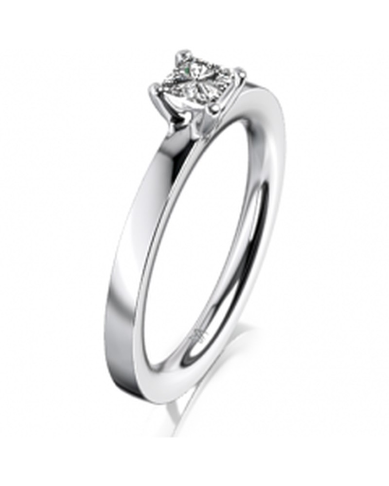 Meisterschmuck Verlobungsring in Weissgold bei Juwelier bouz
