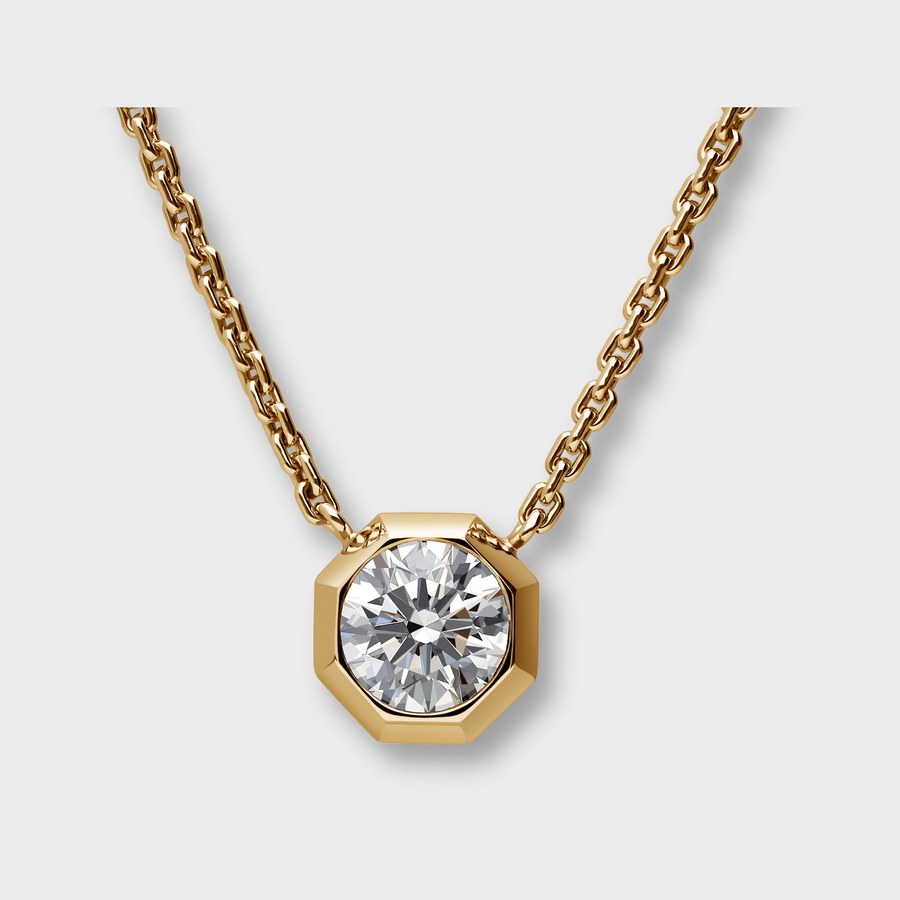 mandana Reflect Collier in Gelbgold mit Labordiamant